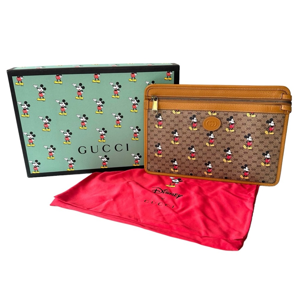 Authentic Gucci x Disney Mickey Mouse clutch pouch